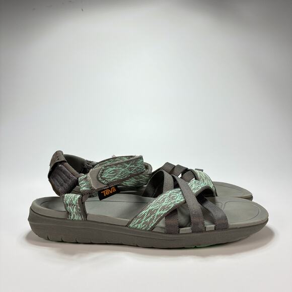 Teva Tirra Grey Teal Strap Open Toe Comfort Sport Sandals F27119A Women's Size 8 - Picture 1 of 9